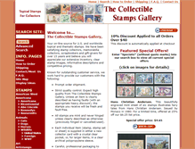 Tablet Screenshot of collectiblestampsgallery.com
